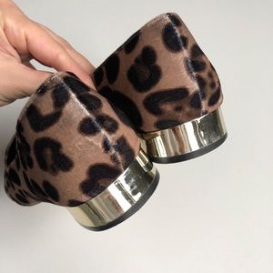 Leopard Velvet Flats